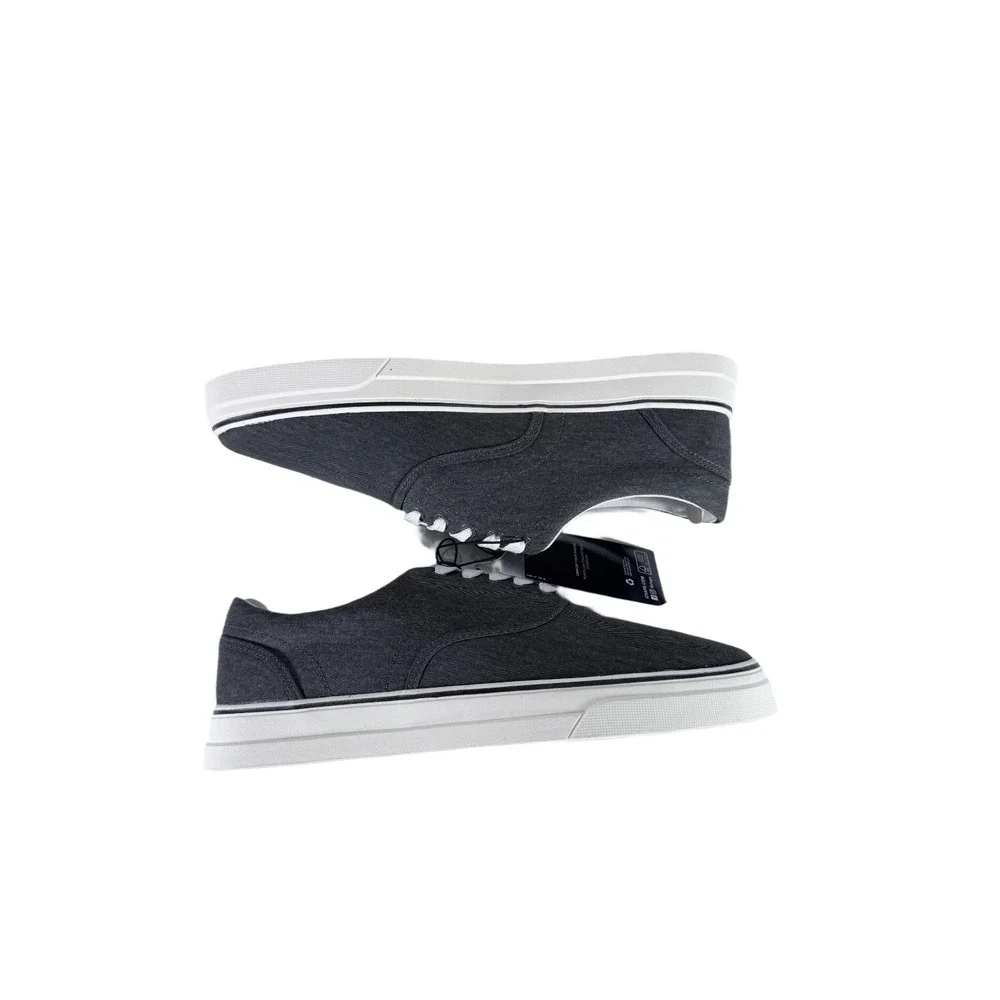 Chaps Men's Memory Foam Casual Canvas Lace-Up‎ Sneakers Shoes Charcoal Gray